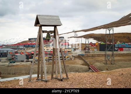 Campanile a Longyearbyen, Svalbard Foto Stock