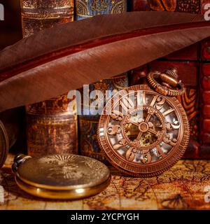 Vintage orologio da tasca Foto Stock