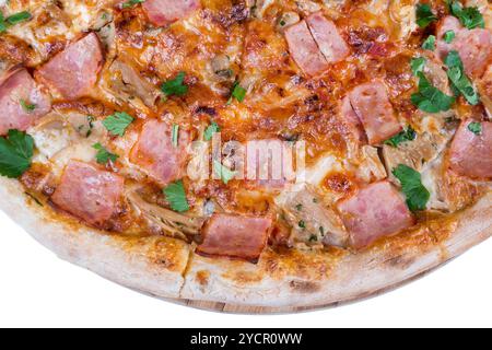 Fette di pizza calde appena sfornate Foto Stock