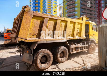 Heavy Truck rigidi per il sito in costruzione Foto Stock