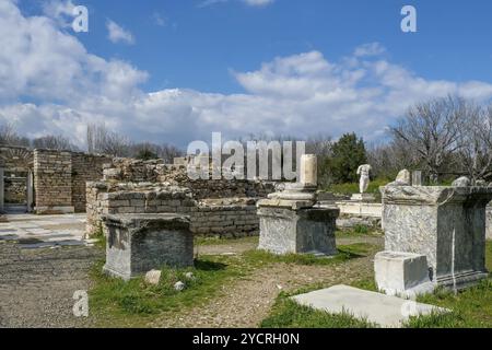 Antiche Terme di Adriano, antico sito archeologico di Afrodisia, Geyre, Karacasu, Aydin, Turchia occidentale, Turchia, Asia Foto Stock