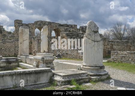 Antiche Terme di Adriano, antico sito archeologico di Afrodisia, Geyre, Karacasu, Aydin, Turchia occidentale, Turchia, Asia Foto Stock