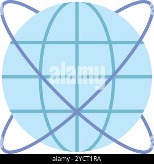 Immagine vettoriale icona globale. Adatto per applicazioni mobili applicazioni Web e supporti di stampa. Illustrazione Vettoriale