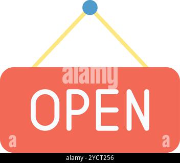 Aprire l'immagine vettoriale dell'icona del segno. Adatto per applicazioni mobili applicazioni Web e supporti di stampa. Illustrazione Vettoriale