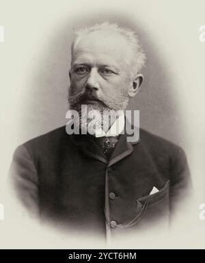 Ritratto di Peter Ilich Tchaikovsky Foto Stock