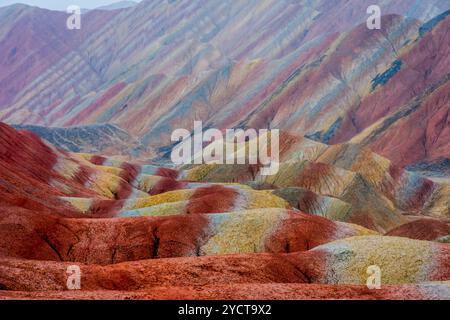 Rainbow Mountains, Zhangye Danxia geopark, Cina Foto Stock