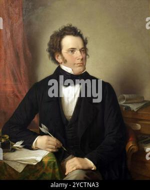 Franz Schubert da Wilhelm August Rieder 1875 Foto Stock