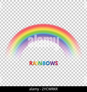 Grazioso design vettoriale arcobaleno Illustrazione Vettoriale