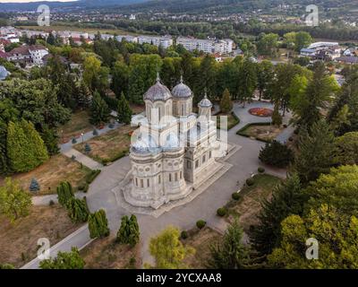 Veduta aerea del monastero di Curtea de Arges, Romania Foto Stock