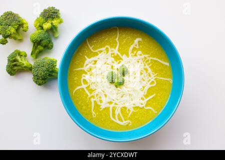 Crema fresca di zuppa di broccoli Foto Stock