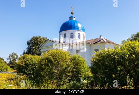 Chiesa ortodossa di Santa Caterina la Grande Martire in Rovnoe, Novgorod, Russia Foto Stock