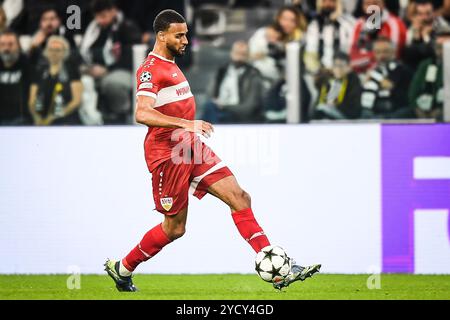 Torino, Italia, Italia. 22 ottobre 2024. Josha VAGNOMAN di Stoccarda durante la partita di UEFA Champions League, League Phase MD3 tra Juventus FC e VfB Stuttgart all'Allianz Stadium il 22 ottobre 2024 a Torino. (Credit Image: © Matthieu Mirville/ZUMA Press Wire) SOLO PER USO EDITORIALE! Non per USO commerciale! Foto Stock