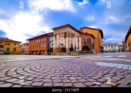 Città di Cividale del Friuli, vista piazza Foto Stock