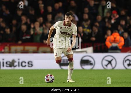 Anel Ahmedhodzic dello Sheffield United durante la partita del Campionato Sky Bet tra Middlesbrough e Sheffield United al Riverside Stadium di Middlesbrough, mercoledì 23 ottobre 2024. (Foto: Mark Fletcher | mi News) crediti: MI News & Sport /Alamy Live News Foto Stock