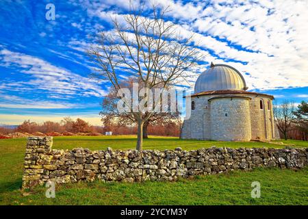 Star osservatorio di Visnjan sul istrian vista collina Foto Stock