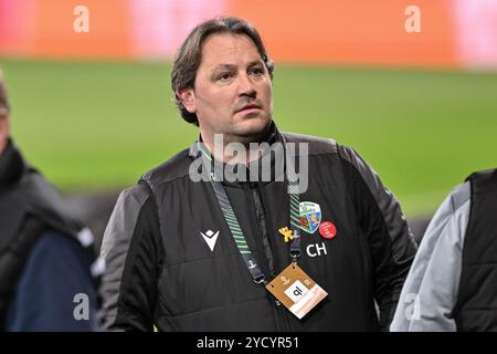 Craig Harrison allenatore dei New Saints in vista della partita della UEFA Conference League The New Saints vs Astana a New Meadow, Shrewsbury, Regno Unito, 24 ottobre 2024 (foto di Cody Froggatt/News Images) Foto Stock