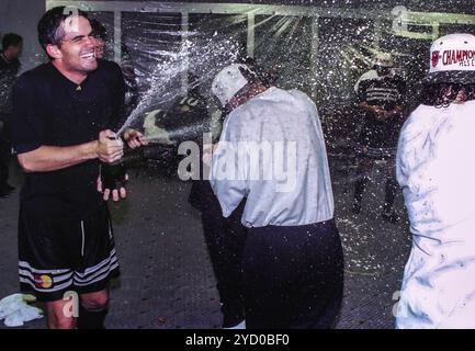 DC United Players con il trofeo dei campioni della Eastern Conference a Tampa, Florida Foto Stock