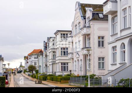 Appartamenti vacanze a Bansin Bergstraße, architettura termale, Usedom, Meclemburgo-Vorpommern, Germania Foto Stock