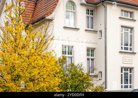 Appartamenti vacanze a Bansin Bergstraße, architettura termale, Usedom, Meclemburgo-Vorpommern, Germania Foto Stock