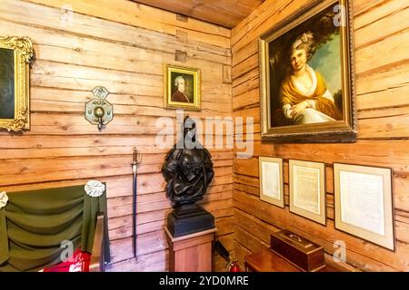 Interno del museo Alexander Suvorov nella tenuta del museo Foto Stock