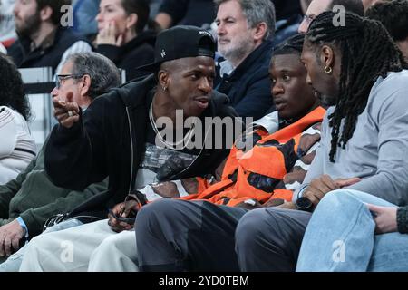 Vinicius Junior durante la partita di EuroLeague turca tra Real Madrid e Crvena Zvezda Belgrado al WiZink Center il 24 ottobre 2024 in Foto Stock