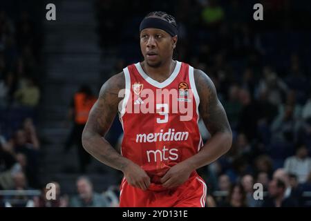 Madrid, Spagna. 24 ottobre 2024. Isaiah Canaan del Real Madrid durante la partita di EuroLeague tra il Real Madrid e Crvena Zvezda Belgrado al WiZink Center il 24 ottobre 2024 a Madrid in Spagna Credit: SIPA USA/Alamy Live News Foto Stock