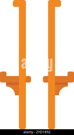 Questa illustrazione vettoriale presenta un paio di palafitte in legno, pronte a farti salire e a goderti una giornata di divertimento all'aperto Illustrazione Vettoriale