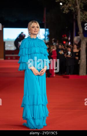 Roma, Italia - 21 ottobre 2024: Carolina Crescentini partecipa al Red carpet degli uni Awards durante il 19° Festival del Cinema di Roma all'Auditorium Parco della musica. Foto Stock