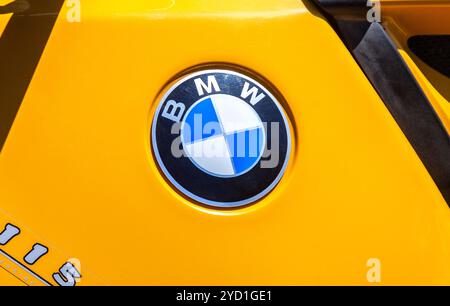 Logo BMW sulla motocicletta moderna Foto Stock