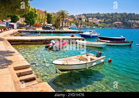 Vista sul lungomare della città di Cavtat Foto Stock