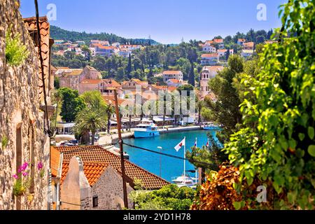 Vista sul lungomare della città di Cavtat Foto Stock