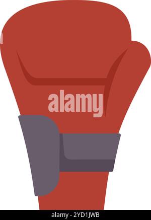 Guanto da boxe rosso che protegge la mano di un combattente durante una sessione di allenamento, simbolo di forza, potenza e resilienza Illustrazione Vettoriale