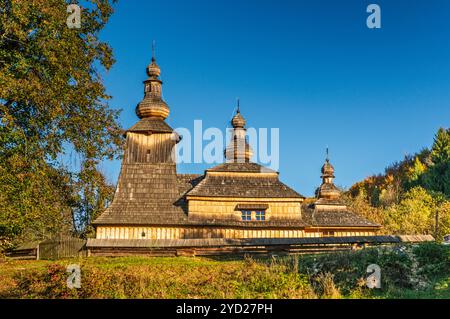 Protezione della Chiesa madre di Dio, greco-cattolica, 1770, nel villaggio di Mirola, vicino a Svidnik, regione di Prešov, Slovacchia Foto Stock