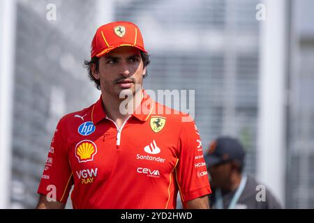 Città del Messico, Vereinigte Staaten. 24 ottobre 2024. Carlos Sainz (Scuderia Ferrari HP, Spanien, #55), mex, Formel 1 Weltmeisterschaft, Grand Prix von Mexiko City, autodromo Hermanos Rodriguez, Media Day, 24.10.2024 foto: Eibner-Pressefoto/Michael Memmler credito: dpa/Alamy Live News Foto Stock