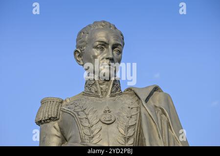 Monumento a Simon Bolivar, Potsdamer Strasse, Tiergarten, Mitte, Berlino, Germania, Europa Foto Stock
