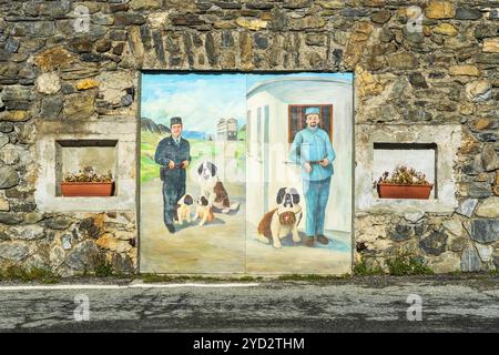 Edificio al passo di confine piccolo San Bernardo (col du Petit Saint-Bernard), valle Iseretal, dipartimento Savoyen, Alpi Grajischen, Francia, Europa Foto Stock