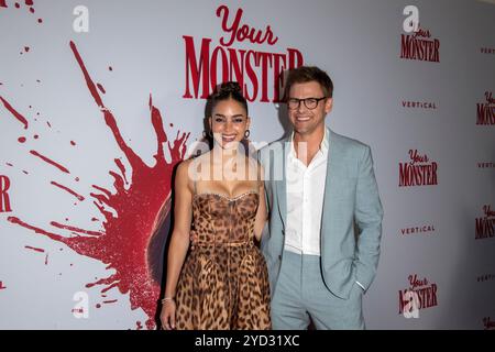 New York, Stati Uniti. 24 ottobre 2024. Melissa Barrera e Tommy Dewey partecipano alla prima di ''Your Monster'' a New York al Metrograph di New York, USA, il 24 ottobre 2024. (Foto di Thenews2/NurPhoto) crediti: NurPhoto SRL/Alamy Live News Foto Stock