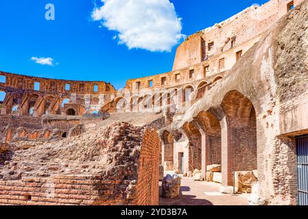 Colosseo. Antica, bella, incredibile Roma, dove ogni luogo è pieno di storia. Foto Stock