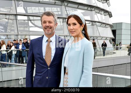 Koenig Frederik und Koenigin Mary von Daenemark beim Empfang im Reichstagsgebaeude AM 21.10.2024 a Berlino Foto Stock