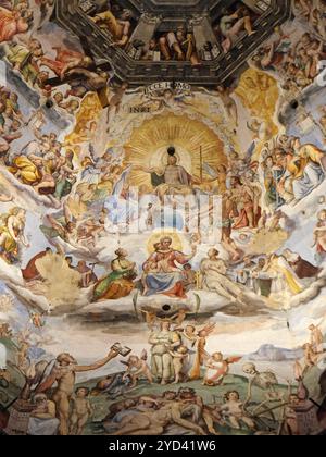 Giudizio universale, affresco di Giorgio Vasari nella Cattedrale di Santa Maria del Fiore, Flor Foto Stock