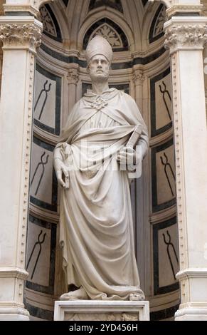 Saint Eligius di Nanni di Banco, Chiesa di Orsanmichele a Firenze, Toscana, Italia Foto Stock