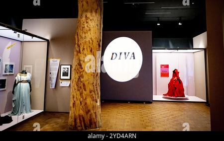 ROTTERDAM - 25/10/2024, Mostra DIVA durante l'anteprima stampa della mostra DIVA. La mostra include abiti, look e dighe d'impatto come Marilyn Monroe, Tina Turner e Lady Gaga hanno avuto sulla società. ANP ROBIN UTRECHT netherlands Out - belgio Out Foto Stock