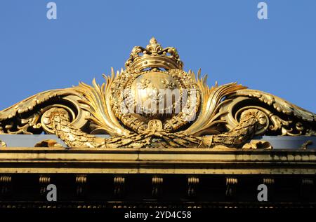 Dettaglio del Golden Gate al palazzo di giustizia di Parigi Foto Stock