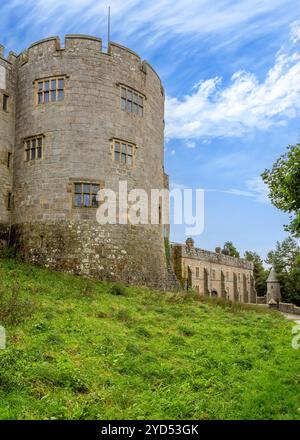 Castello di Chirk e terreni nel quartiere di Wrexham, Galles. Foto Stock