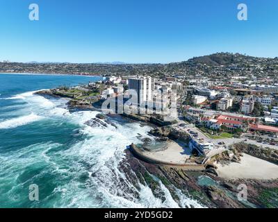 Vista aerea della costa di la Jolla, California, Stati Uniti Foto Stock