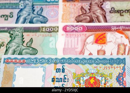 Myanmar kyat un background commerciale Foto Stock