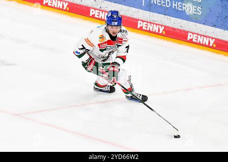 Eishockey DEL - 24/25 - 12. Spieltag: Düsseldorfer EG vs Augsburger Panther am 24.10.2024 im PSD Bank Dome a Düsseldorf Augsburgs Riley McCourt (Nr.72) foto: Osnapix Foto Stock