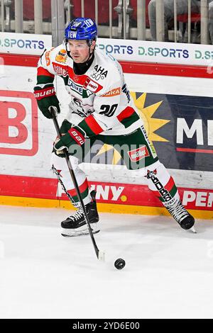 Eishockey DEL - 24/25 - 12. Spieltag: Düsseldorfer EG vs Augsburger Panther am 24.10.2024 im PSD Bank Dome a Düsseldorf Augsburgs Cody Kunyk (Nr.20) foto: Osnapix Foto Stock