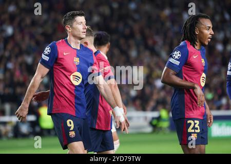 Barcellona, spagnolo. 23 ottobre 2024. Robert Lewandowski (Barcellona #9), ESP, FC Barcelona - FC Bayern Muenchen, Fussball, Champions-League, 3. Spieltag, Saison 2024/2025, 23.10.2024 foto: Eibner-Pressefoto/Joerg Niebergall credito: dpa/Alamy Live News Foto Stock