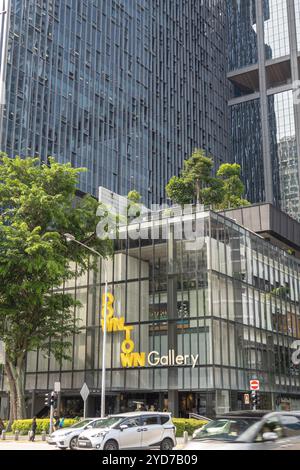 Centro commerciale OUE Downtown Gallery a Singapore Foto Stock